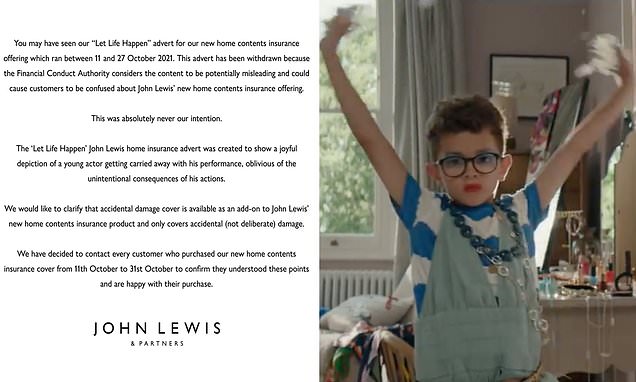 John Lewis is forced to pull its 'woke' home insurance advert featuring boy in a dress | Daily Mail Online