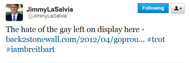 UPDATE - GOProud's Jimmy LaSalvia: Gay People Without Health Insurance, SCREW EM!